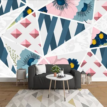 

milofi custom large wallpaper mural 3D abstract nordic personality geometric line background wallpaper mural