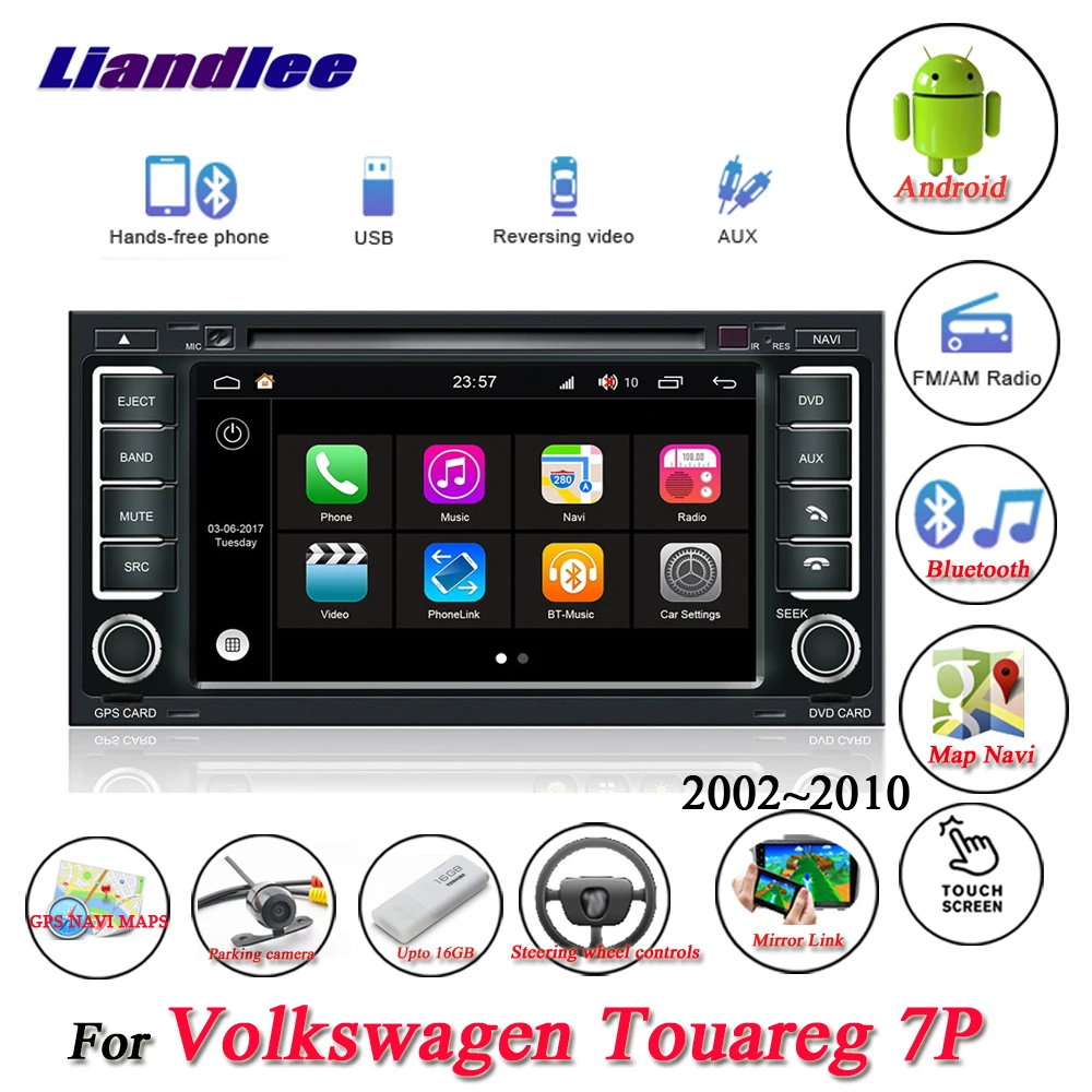 Liandlee для Volkswagen VW Touareg 7P 2002 ~ 2010 стерео автомобильное радио с камерой Wi Fi DVD плеер GPS