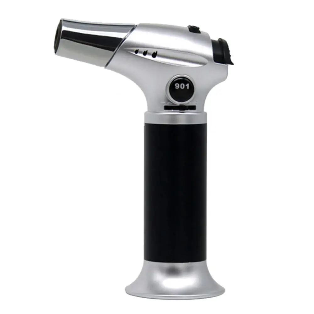 Metal Flame Lighter Blow Torch Cooking Auto Ignition Heating Welding Gas Burner Outdoor Picnic BBQ Kitchen Torch Lighter