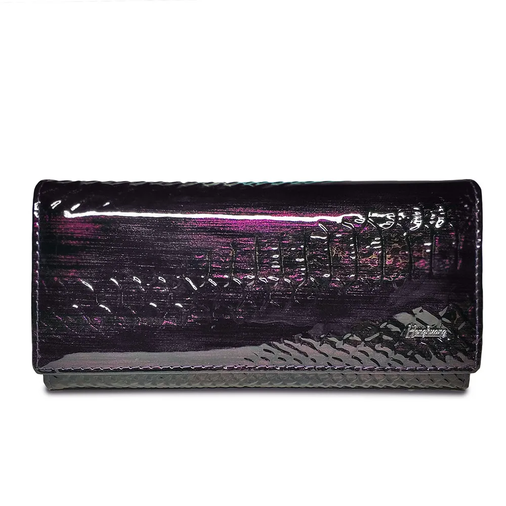 Women's Wallet Genuine Leather Patent Alligator Purses Female Design Clutch Bag Coin Card Holder Wallets Crocodile Purse