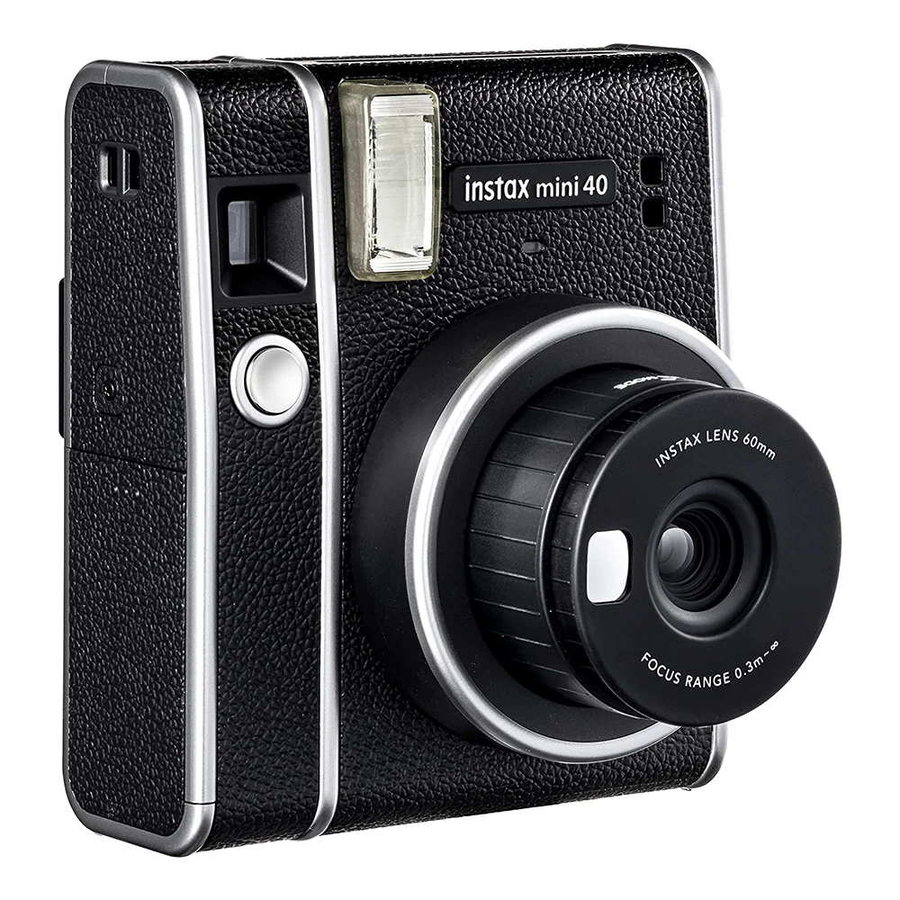 フイルムインスタックスミニ40インスタントカメラ黒 + 20シートイン 