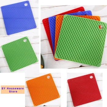 

1 Pcs Multifunction Square And Round Silicone Non-slip Heat Resistant Mat Tableware Coaster Pot Holder Kitchen Tools Accessorie