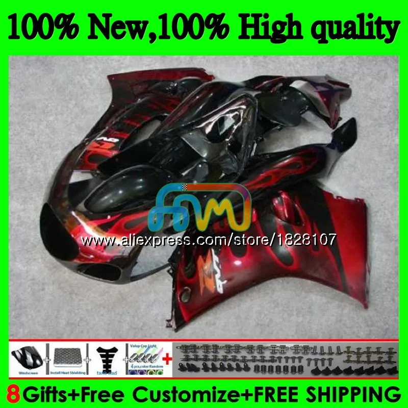 Корпус для SUZUKI SAPC VJ21 RGV250 88 89 90 91 65BS. 17 RGVT250 VJ 21 RGV-250 VJ22 RGV 250 Красный Пламя 1988 1989 1990 1991 обтекатель
