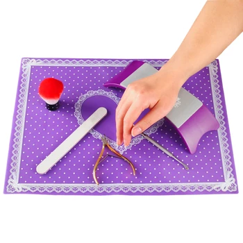 

Nail Arm Rest and Mat Silicone Arm Rest Pillow Set Hand Holder Rests Pad Kit Nail Table Salon Manicure Tool Washable Wrist Mat
