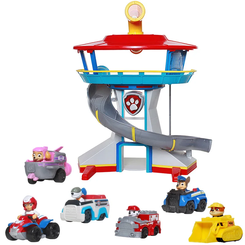 Paw Patrol Action Figures Toy Headquarters Collection Puppy Dog Lookout Tower Rescue Racing Base Children Gift |