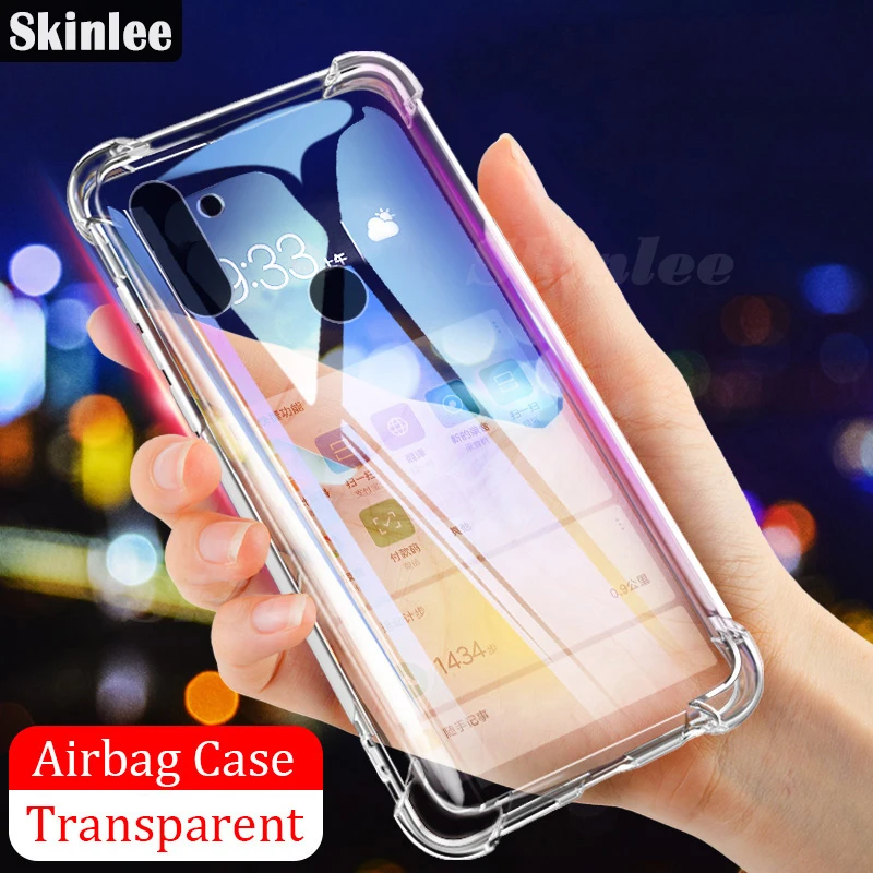Прозрачный чехол Skinlee для Realme C3 официальный оригинальный ударопрочный телефона