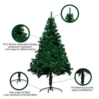 

6/7FT Christmas Tree Green Miniature Tree Artificial Decoration Full Tree with Solid Metal Stand for Home Party Decoration