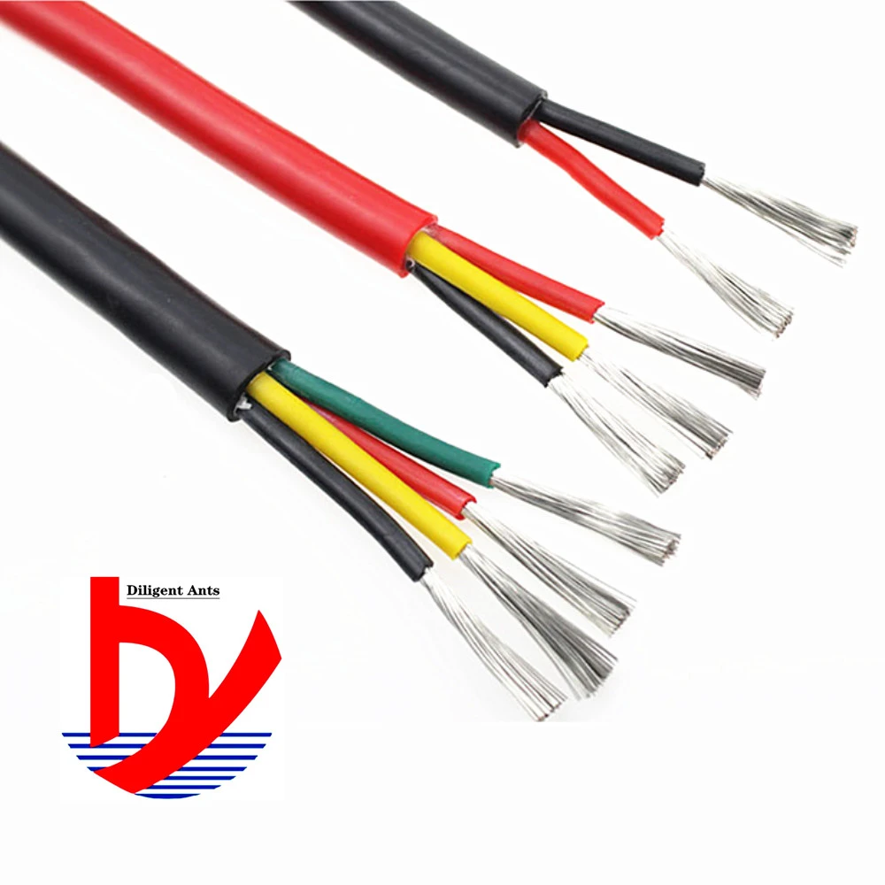 Wire Soft Silicone Cable 2 Core 3 Core 4 Core 5 Core 6 Core 8 Core 0 2mm 0 3 Mm 0 5mm 0 75mm 1 0mm1 5mm Heat Resistant 180 Wires Cables Aliexpress