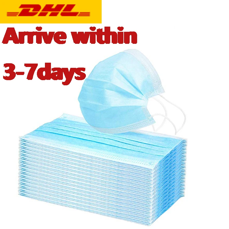 

DHL Mouth Mask Masque Disposable Masks 3-layer Face Masks Surgical Mask Germ Protective Mask Mascarilla