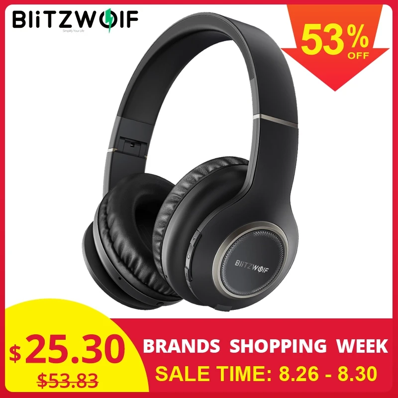 1718.29 руб. 53% СКИДКА|BlitzWolf BW HP0 беспроводные наушники Bluetooth гарнитура складные наушники с микрофоном для ПК мобильного телефона Mp3-in Наушники и гарнитуры from Бытовая электроника on Aliexpress.com | Alibaba Group
