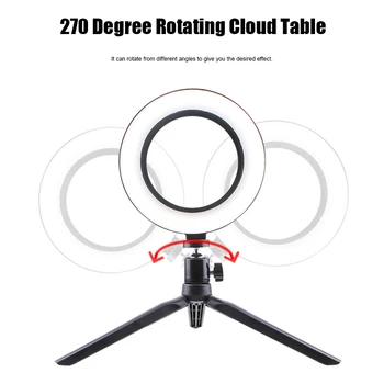 

High LED Ring Light Fill Lighting Dimmable with Tripod Stand for Phone Camera Photo Video Selfie LG66