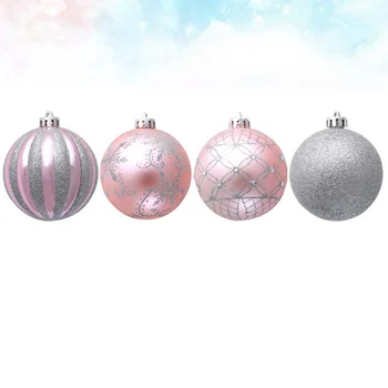 

4pcs 8cm Christmas Tree Ornament Hanging Christmas Ball Decoration for Home Office