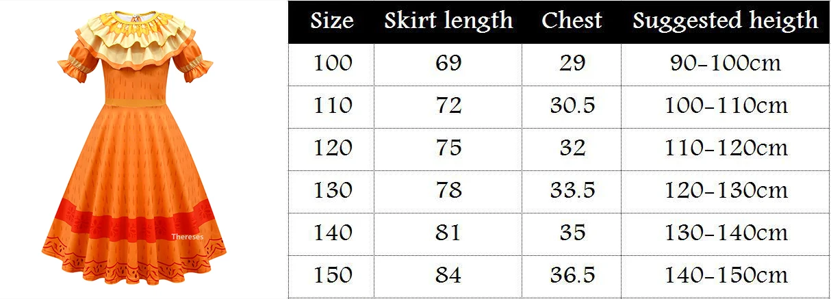 Encanto Girls Mirabel Costume New Year Party Halloween Toddler Purple Flower Isabel Dress Up Fancy Cosplay Earrings Glasses jumper dress