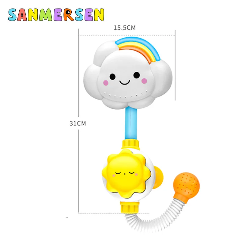 Cute Baby Water Game Bath Toys Cloud Faucet Shower Children's Bath Spout Play Swimming Bathroom Bathing Toys For 1-3 Years Kid