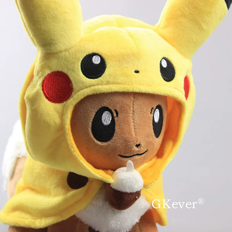 1" 28 см Eevee косплей Пикачу Мягкие животные плюшевые игрушки кукла японский мультфильм Аниме мягкие куклы Пикачу серии Дети мальчики подарок