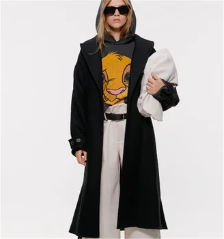

2019 ZA Ladies Hoody Fashion New Autumn Hat Hoody Bohemian Women Personality Lion Print Hoody Party Casual Hoody
