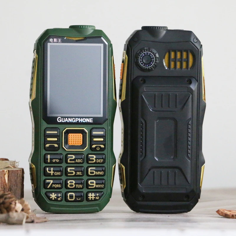 

Outdoor Rugged Mobile Phone Powerbank Big Battery Large Keyboard 3W Torch Dual Sim Facebook Whatsapp 2.4" Display Loud Speaker
