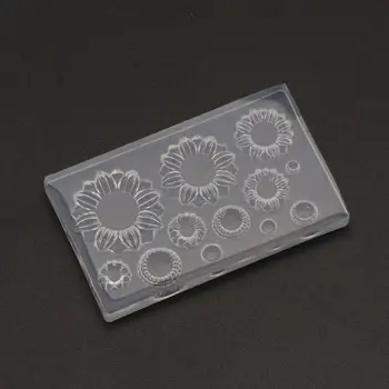 

Slilcone UV Resin Mold Sunflower Earrings Pendant Bracelets Mold Jewelry Tools