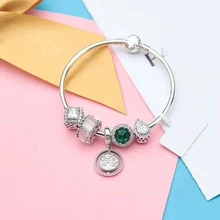 925 пробы серебряный браслет подарочный набор подходит для европейских шармов Diy ювелирные изделия