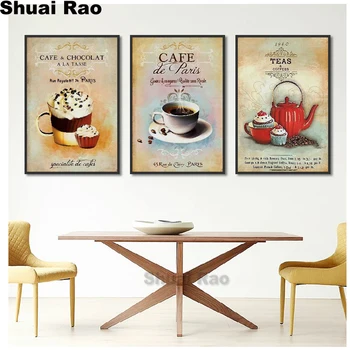 

Vintage tea Coffee Dessert diamond mosaic 5 d DIY Diamond Painting Full Square Round Drill embroidery Home Decoration Kitchen,