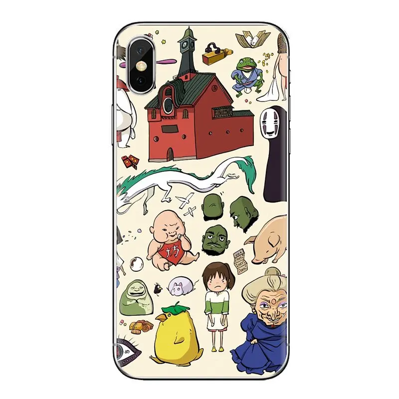 TPU Transparent Bag Case Kawaii Ghibli Doodle For Huawei G7 G8 P7 P8 P9 Lite Honor 4C 5X 5C 6X Mate 7 8 9 Y3 Y5 Y6 II 2 Pro 2017 | Мобильные