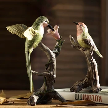 

Nordic Resin Bird LOFT Home Decor Craft Decorative Ornament Modern Living Room figurines home accessories Garden decoration