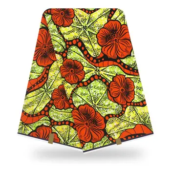 

New Arrival veritable African Cotton Wax 100% Cotton Ankara Printed Wax African Fabric 6yards For Party Dress Y91215-4