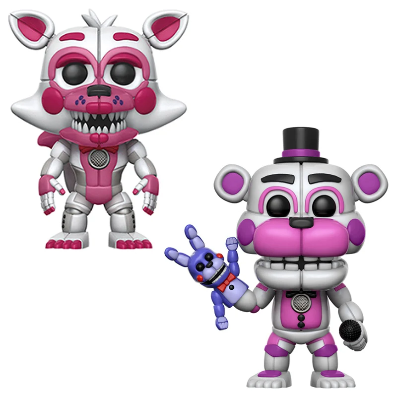 10 шт. Five Nights At Freddy's Toys ПВХ Фигурки FNAF Бонни и Чика Фокси Funtime Фредди фазмедведь кукла кошмар медведь куклы - Цвет: 2PCS