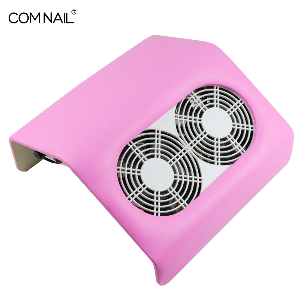46 Вт гвоздь пылесборник маникюр с двумя мощными вентиляторами пылесос низкий шум маникюрные инструменты с 2 пакетами маникюрный салон инструмент - Цвет: Pink-nail cleaner