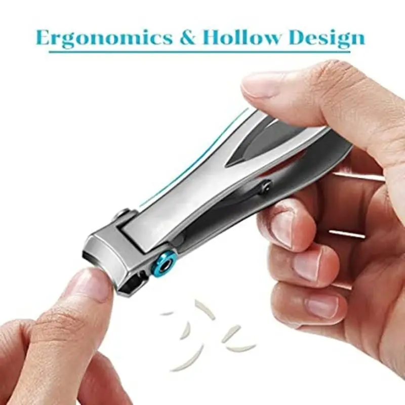 Nail Clippers Stainless Steel Wide Jaw Opening Manicure Nail Clipper Fingernail Cutter Thick Hard Ingrown Toenail Pedicure Tool