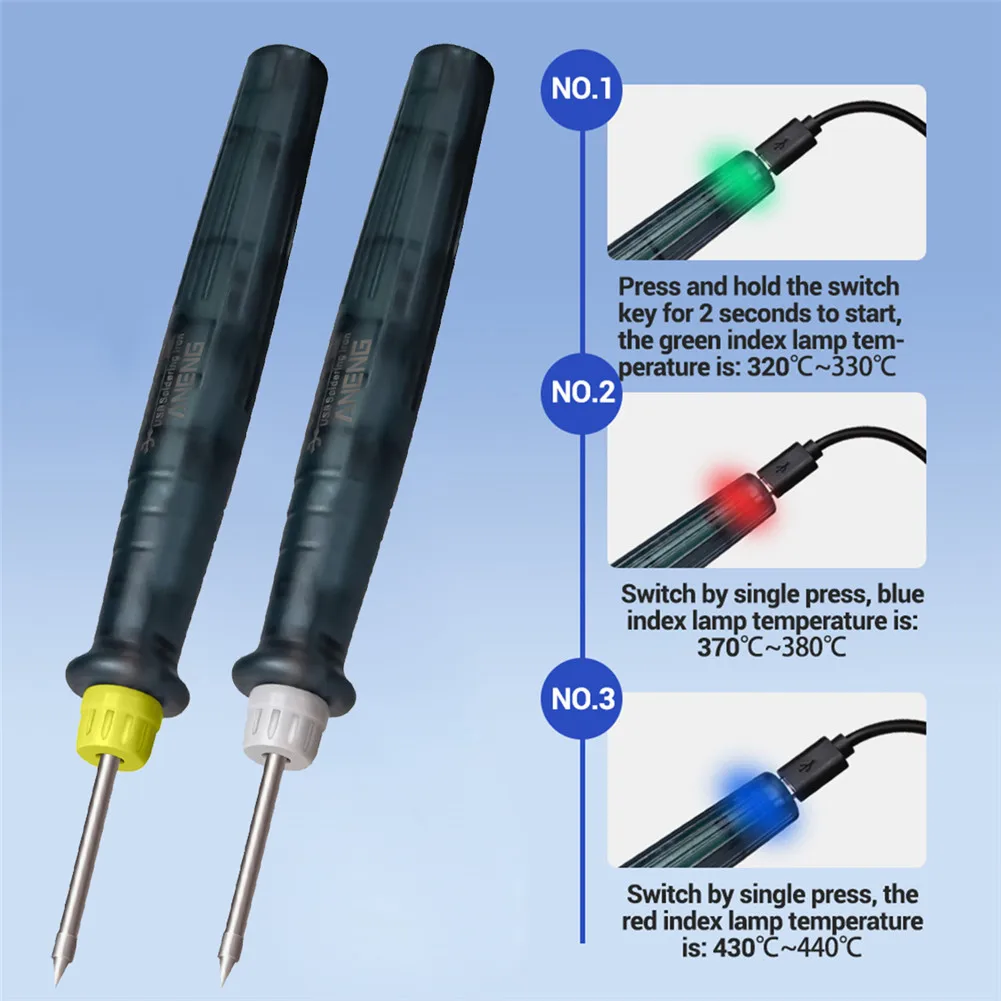LT002 USB Регулируемая температура Электрический паяльник 5 В DC/8 Вт сварочная наладочная станция для пайки тепловой карандаш Инструменты для ремонта