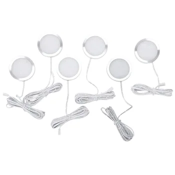 

6pcs/set 12V Indoor Accessories Natural White Easy Install LED Spot Light Camper Van Car Interior Aluminum For T4 T5