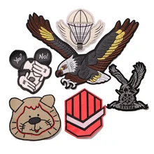 2 шт Орел, Микки, медведь икона железные нашивки для одежды DIY полосатая одежда Лоскутные наклейки для детей пользовательские значки