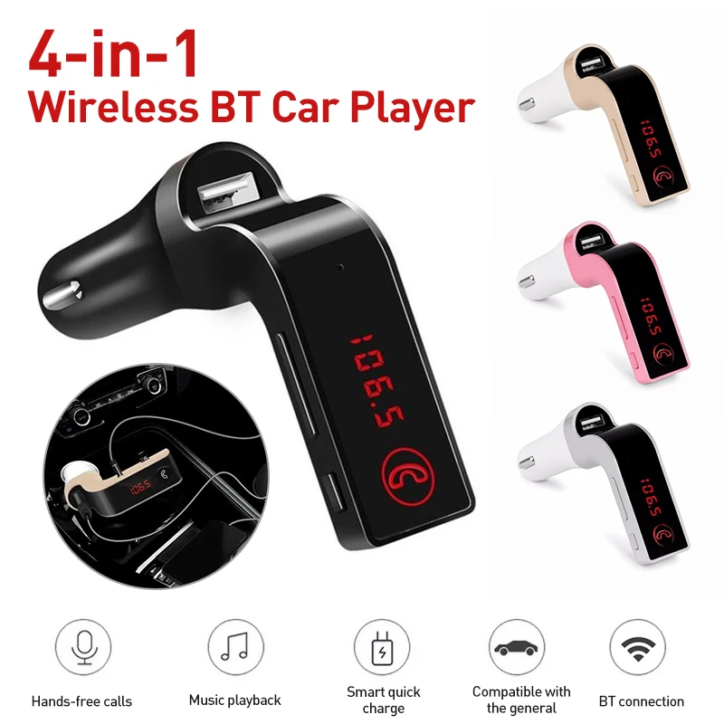 Victsing G7 Bluetooth fm-передатчик автомобильное зарядное устройство автомобильный комплект fm-передатчик USB зарядное устройство адаптер MP3-плеер ЖК-дисплей автомобильные аксессуары