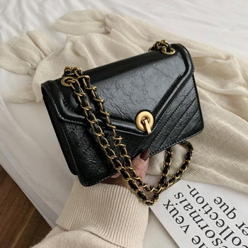 

Western Style Women's Fashion Vintage Elegant Handbag Chain Flap OL Crossbody Bag Shoulder Bag for Office Daily