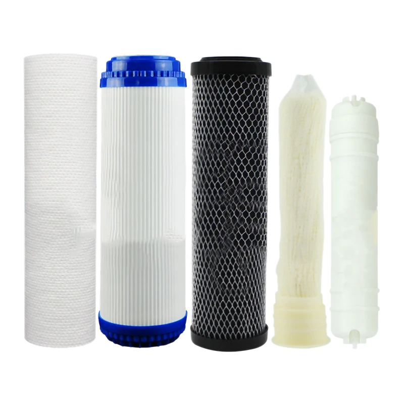 

5Pcs 5 Stage Ro Reverse Osmosis UF Membrane Filter Replacement Water Purifier Cartridge Household Water Purifier