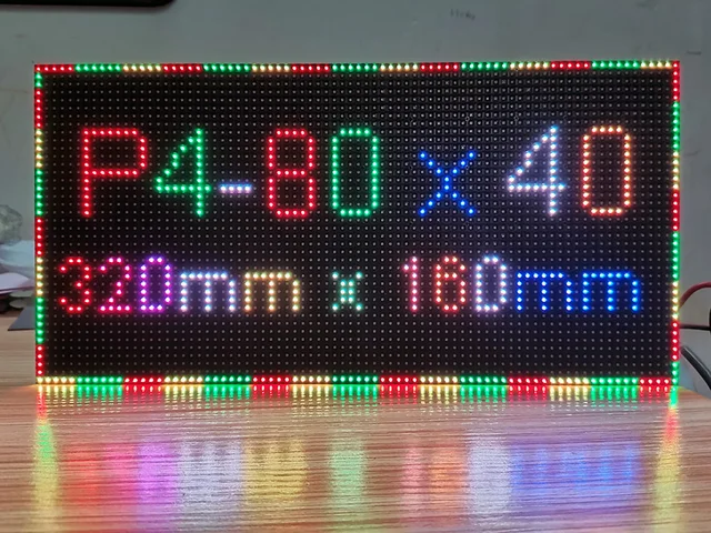 P4) LED Matrix Module, Full RGB Digital Pixel Panel Screen with3200 dots,  1/10 Scan, 4500 Nits Brightness For Outdoor Display(Size:320 * 160 mm) –  LEDLightsWorld