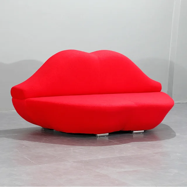 U-BEST Creative Design Red Lips Shaped Leather Furniture Sofa  2
