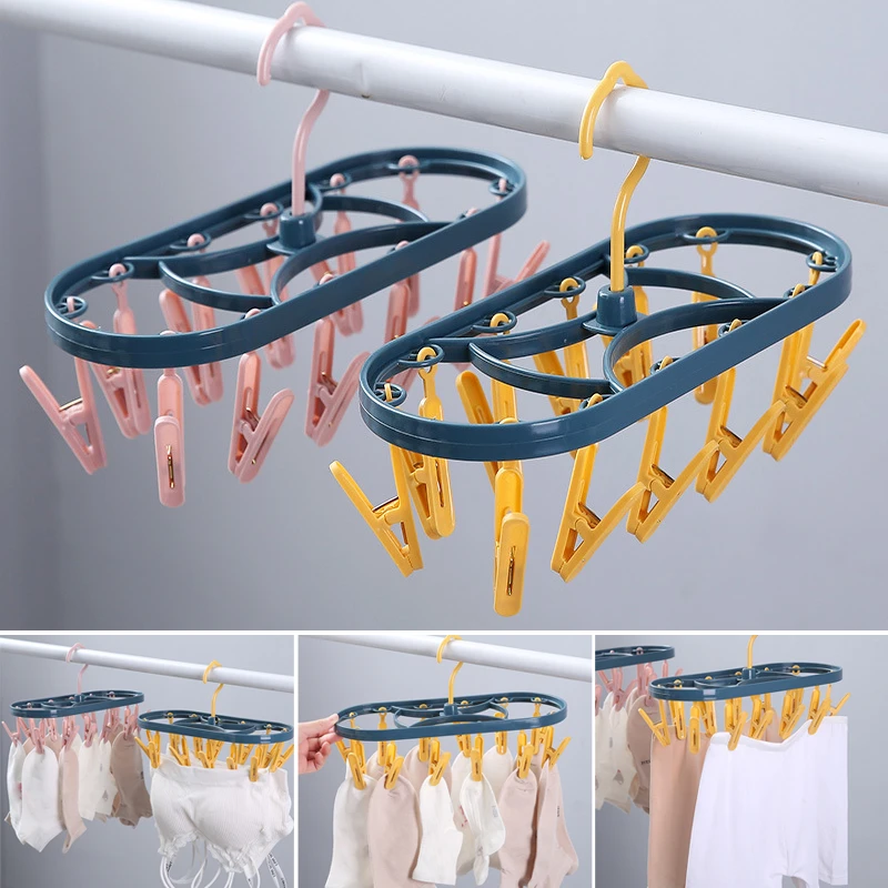 ovalado para interior, perchero con 12 pinzas para balcón D6|Soportes de secado| - AliExpress