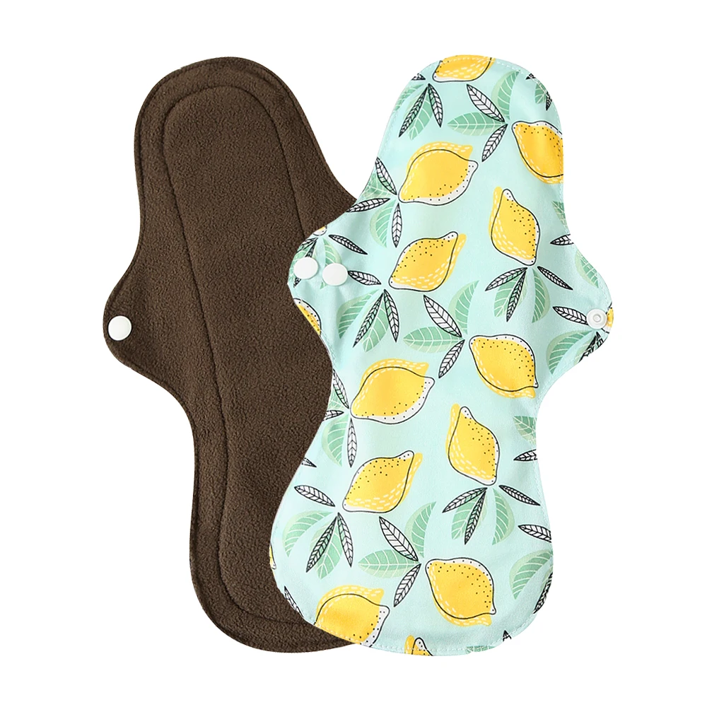1pc Washable Heavy Flow Night Use Feminine Hygiene Cloth Menstrual Pads Sanitary Pad with Bamboo Charcoal Inner