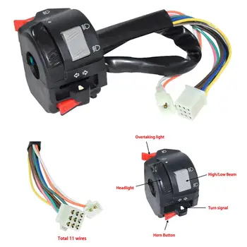 

22mm Interruttore per moto Pulsante per clacson per moto Indicatore di direzione Indicatore di nebbia elettrico Manubrio Control