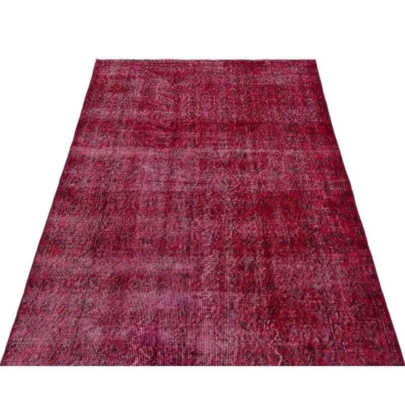 US $355.00 Handmade Red Vintage Overdyed Turkish Area Rug 116x202 Cm310X68
