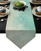 Vintage brązowy zielony bieżnik na wesele do hotelu stolik imprezowy biegacze nowoczesne ciasto kwiatowy obrus dekoracji wnętrz tanie tanio Drukowane Tkane Domu Poliester bawełna PLANT table runner WXF04000ZQAZSM2