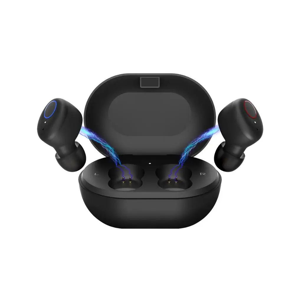 Новейшие Bluetooth 5,0 беспроводные наушники, Автоматическое Сопряжение HiFi Звук Bluetooth наушники с беспроводной зарядкой CaseDeep Bass для спорта