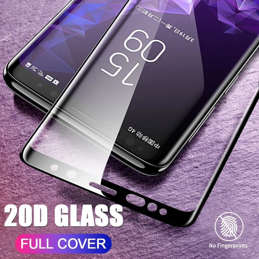 20D полное покрытие с изогнутыми краями закаленное стекло для Samsung Galaxy S10 S10e S9 S8 Note 10