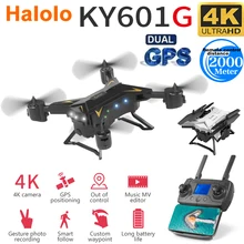 KY601G Halolo Nova Chegada GPS Zangão Quadcopter 2000 Metros Distância De Controle RC Helicóptero Zangão com 5G 4K HD câmera KY601S