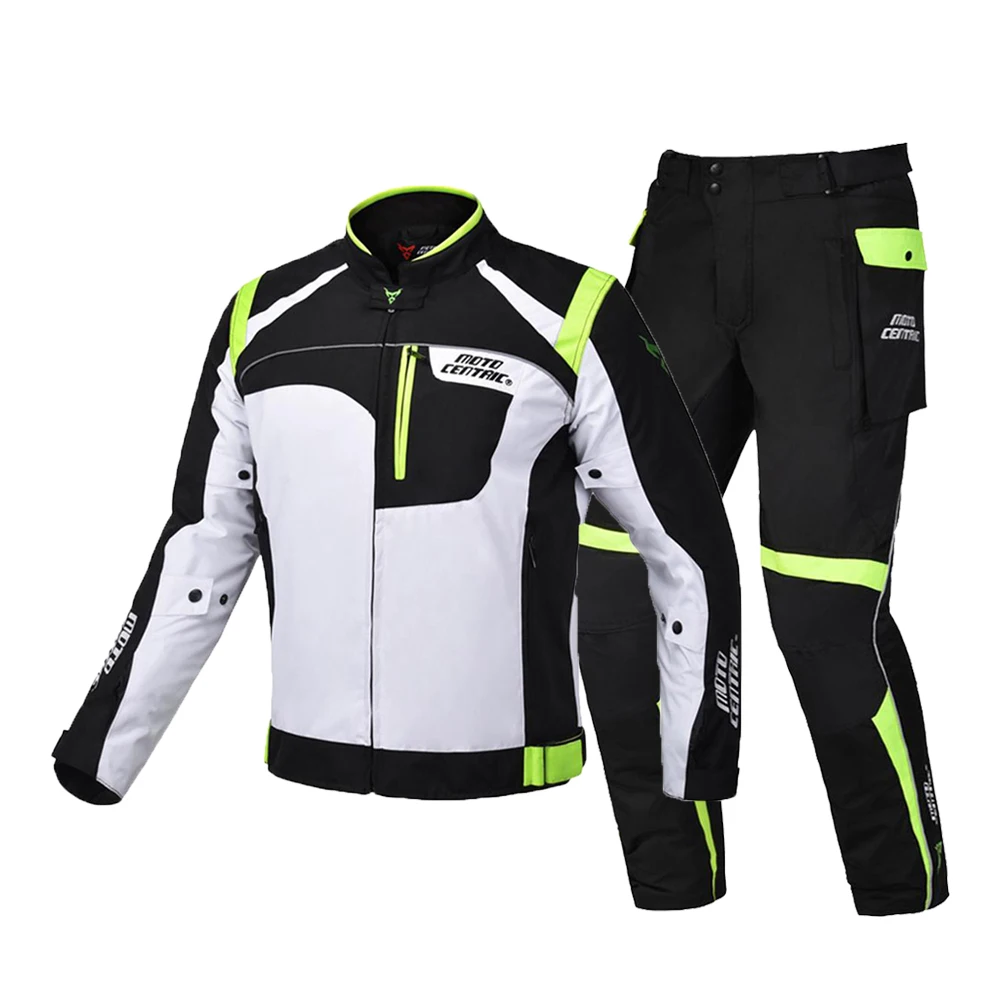 Мотоциклетная Водонепроницаемая мотоциклетная куртка, мотоциклетная куртка, гоночная куртка для езды, куртка для мотокросса - Цвет: 1901-Green Set
