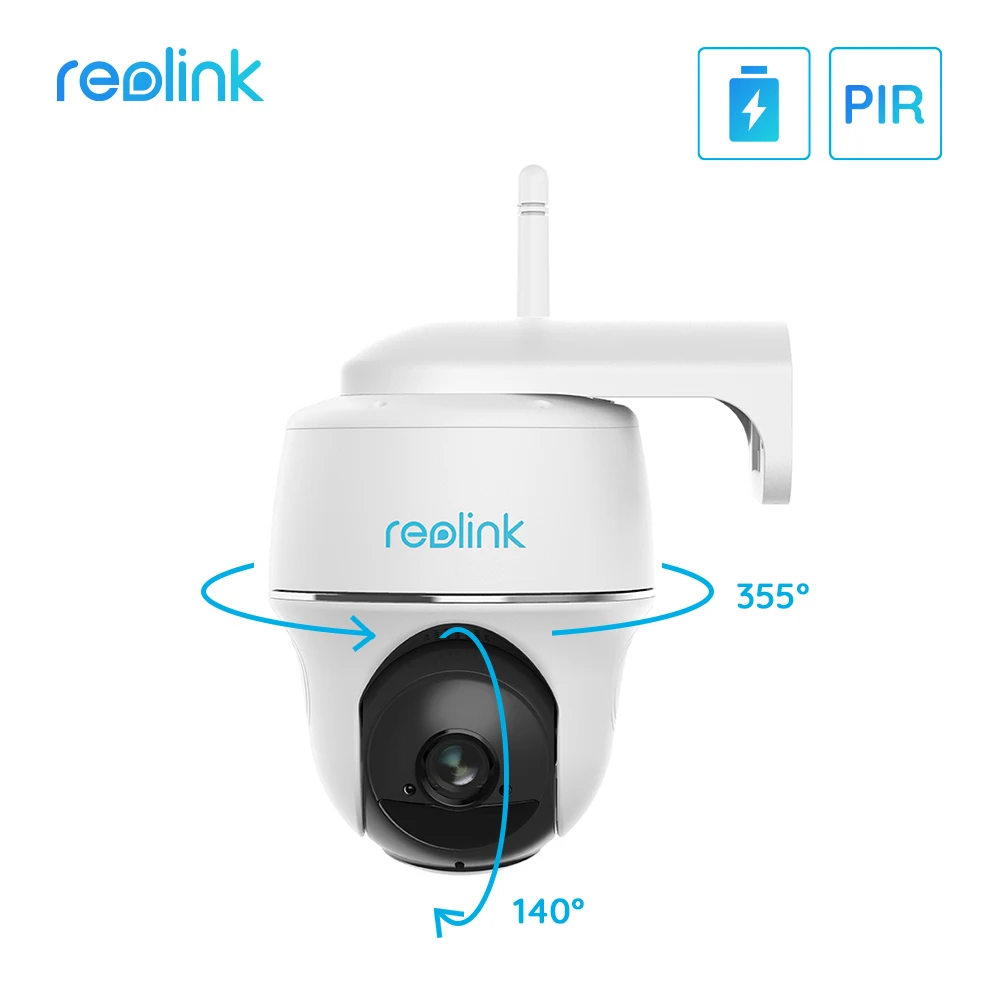 Reolink Argus PT 1080P WiFi Camera Wireless PT Battery Powered Security Camera for Outdoor Indoor Security