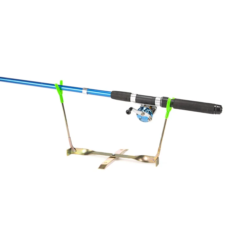 

Fish Rod Holder Metal Ice Adjustable Support Fishing Rod Bracket Portable Foldable Winter Outdoor Dual Head Fishing Tackle