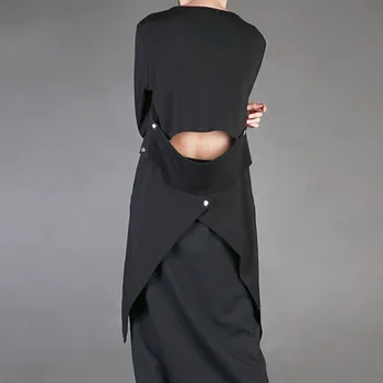 

XUXI 2020 New Summer Dovetail T-shirt Fashion O-neck Slim Medium And Long T Shirt Women's Fashionable T-shirt Base FZ1460